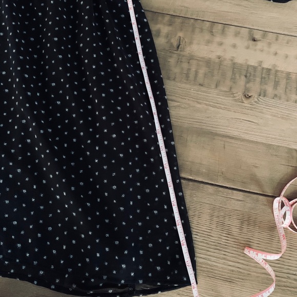 Express: Black Sheer Dress w/ White Speckle Design - Picture 12 of 14